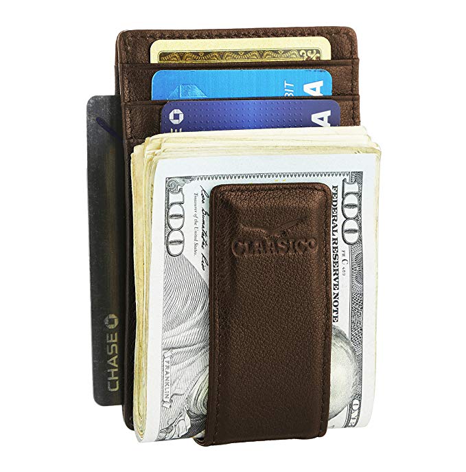 Handmade Epi money clip, Premium Navy Blue leather money clip wallet WL066